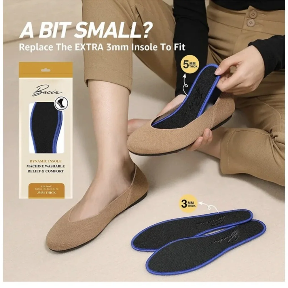 Bacia Women's Ballet Flats Comfortble Knit Flat Shoes Tuxedo Size 9.5